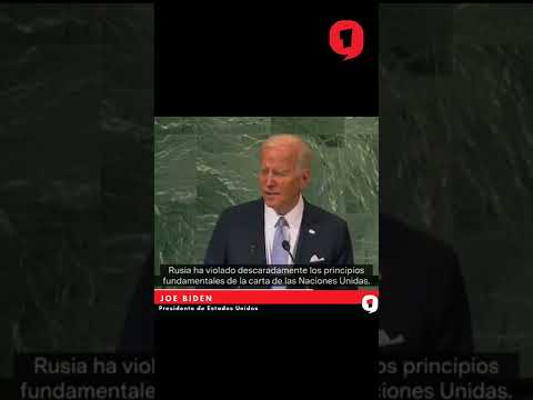 Joe Biden denuncia ante la Asamblea de la ONU las amenazas nucleares de Putin #INFOENUNMINUTO