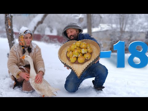 Life in the Mountains Under  -18 Degrees of Freezing Cold! Ancient Holiday Sweet! Documentary