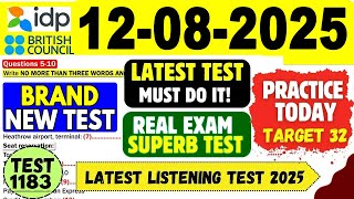IELTS Listening Practice Test 2025 with Answers | 12.08.2025 | Test No - 1183