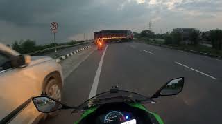 Night Ride 👀 pe seen 😴 hogya kawasaki 300cc bike sound #viralvideo 