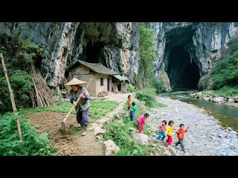 探访湖北深山里的独户人家，三面临崖一面靠山，连续穿越2个溶洞才能到达大山中的人间仙境【乡村阿泰】