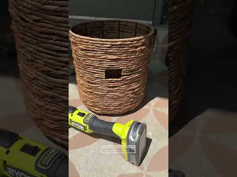 Smart or Snake Den? Thrifted Basket Upcycle for the Garden #thriftflip #outdoorideas