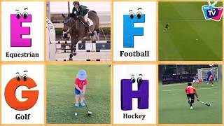 Sports and Study ABC Song for Kids - Kids fun a2z TV Nursery Rhymes - Alphabet Letters for Kids