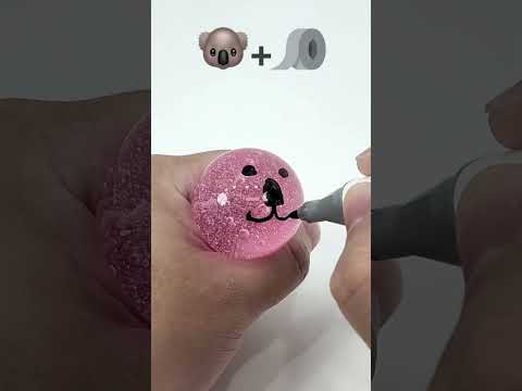 🐨실리콘 테이프 코알라 말랑이 만들기🐨 - How to make <strong>koala</strong> squishy ball with Nano tape