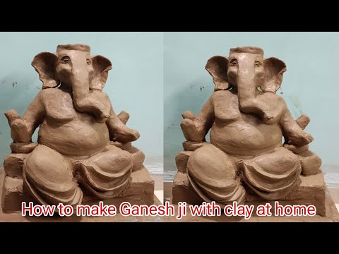 how to make Ganesh ji with clay at home 😊😊 #ganeshaji #ganesh #ecofriendly #ecofriendlybappa #india