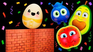 🥚🍉 Humpty Dumpty with Funky Fruits | Baby Sensory Summer Celebration - Uplifting Dancing and Beats!