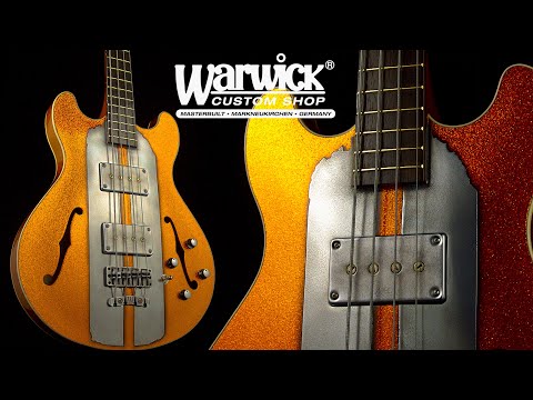 Warwick Custom Shop Masterbuilt - StarBass II - Special Sparkle Finish with Racing Stripes #17-3414