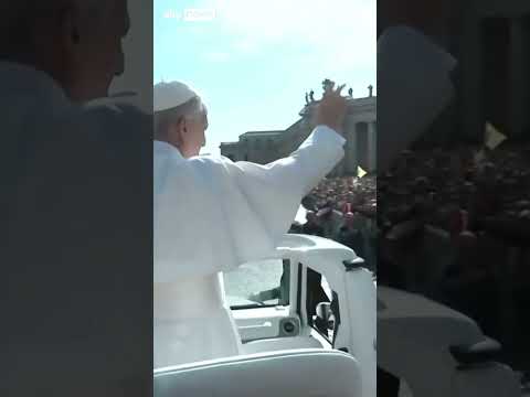 Pope Leo XIV tours St. Peter's Square in popemobile ahead of inaugural mass where JD Vance attending