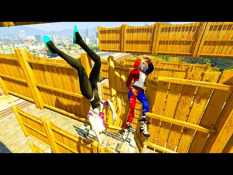 GTA V - Ragdolls And Fails Compilation V.101 (Spider Gwen Vs Harley Quinn / Epic Ragdolls)