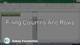 Filling Columns And Rows