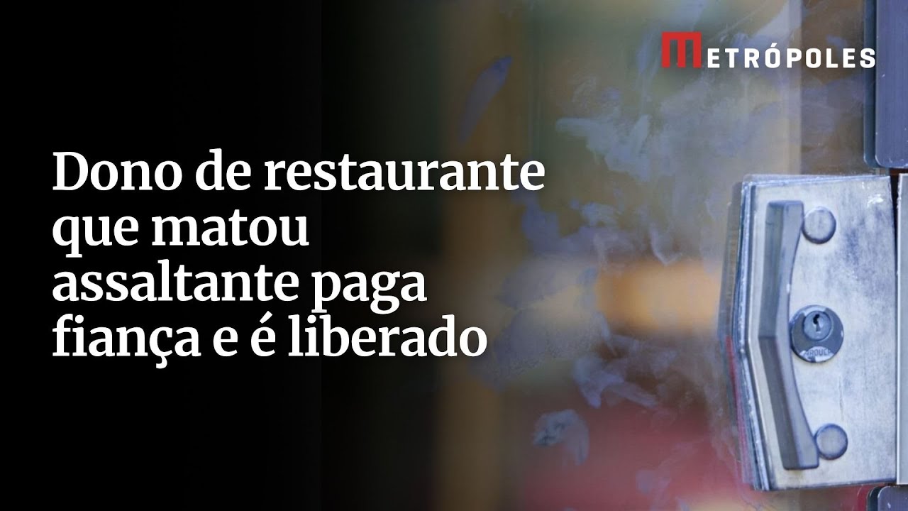 Dono de restaurante que matou assaltante paga fiança e é liberado