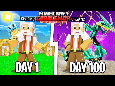 Tóm tắt 100 Ngày Minecraft Cobblemon Chu9Poke Sinh Tồn Siêu Khó Cùng Em Trai !!