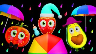 🍉 Funky Fruits Baby Sensory | Rain Rain Go Away – Cute Veggies, Fun Animation and Dance Party! 🍓