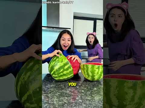 My Sister Smashes the Watermelon in One Go! 😲🍉 #shorts