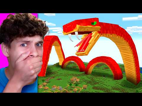 Trolleé a Mi Amigo con una SERPIENTE GIGANTE en Minecraft