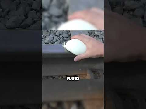 Train vs. Non-Newtonian Fluid: The Ultimate Experiment 🚂😳 #sciencefun  #experiment #science #facts