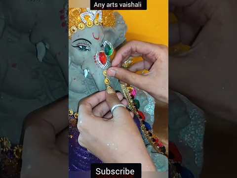 मिट्टी के गणेश जी कैसे सजाएं बहुत ही आसान तरीके से? || मिट्टी के गणेश जी सजाने का तरीका#shorts#short