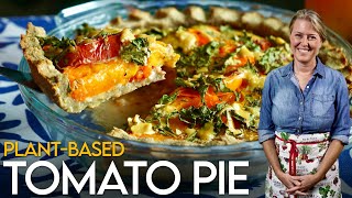 This Plant-Based Tomato Pie is My Favorite Summer Recipe! #vegan #glutenfree #oilfree