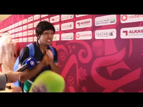 بكاء محمد قاسم بعد مباراة البحرين في خليجي 24