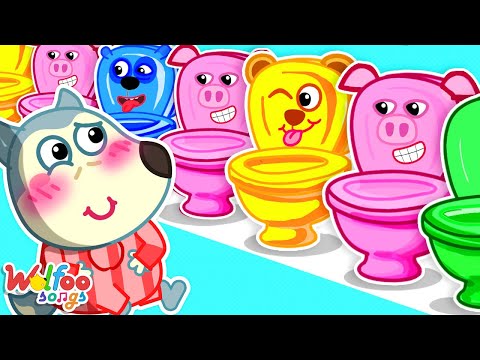 Baby Potty Training 🚽 How to Potty Songs 🎶 Wolfoo Nursery Rhymes & Kids Songs