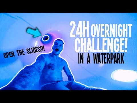 I SPENT THE NIGHT IN A WATERPARK!
