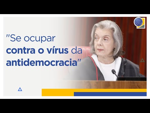 Min. Cármen Lúcia: "Qualquer tipo de contestação feita  à democracia não prevalece" #Cortes