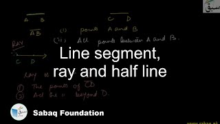 Line segment ray and half line