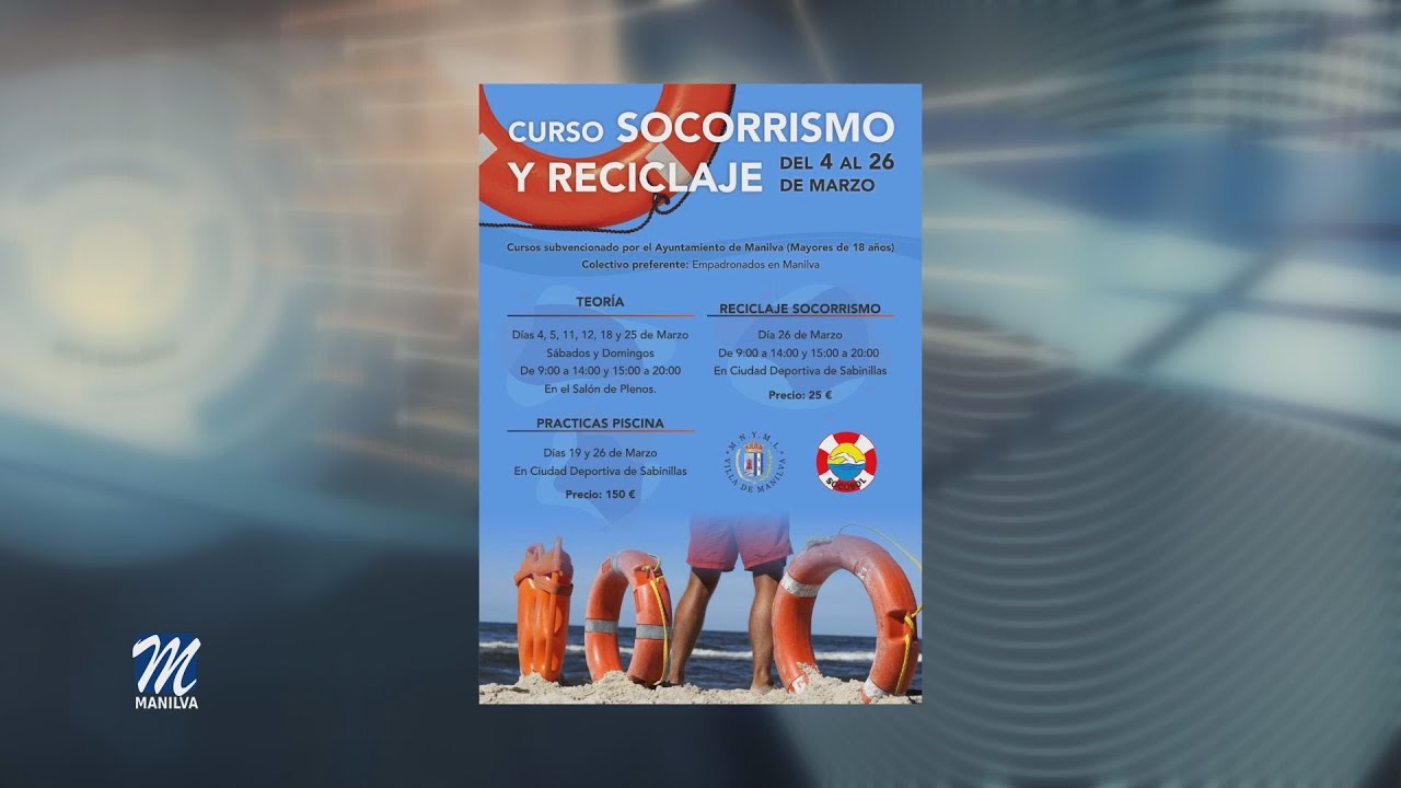 Inscripciones para el curso de Socorrismo y Reciclaje