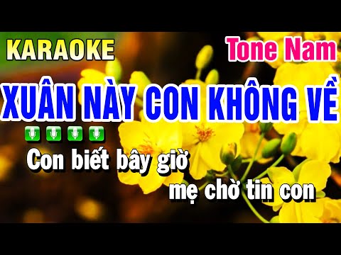 Karaoke Xuân Này Con Không Về  Tone Nam ( Nhạc Xuân 2025 ) Huỳnh Anh