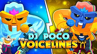 DJ POCO Skins ALL PINS & VOICELINES! 🔥 | Brawl Stars