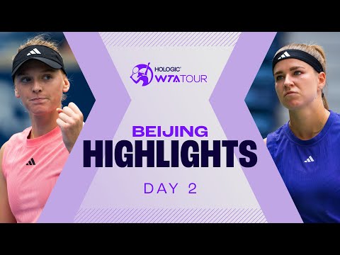 Muchova, Krueger & Wei feature on Beijing Day 2 | WTA Match Highlights