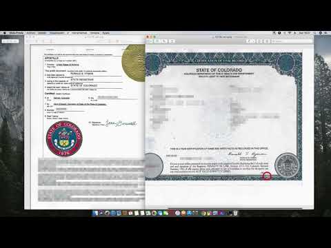 How to Apostille a Colorado Birth Certificate