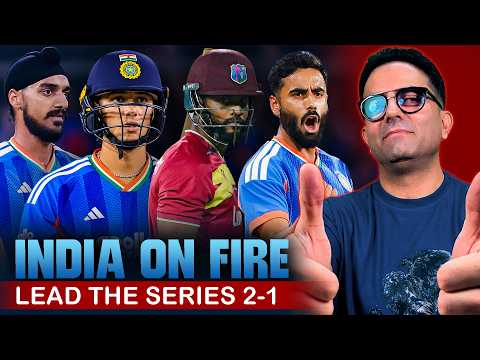 India Beat West Indies by 14 <strong>Runs</strong> &amp; <strong>Lead</strong> the Series 2-1🏏Abhishek Sharma 69 (30), Arshdeep Singh 3/44