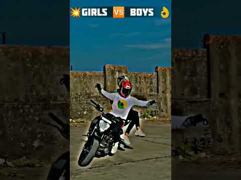 New Bike Stunt Girls Vs Boys || #youtubeshorts #bike #r15 #style #stunt