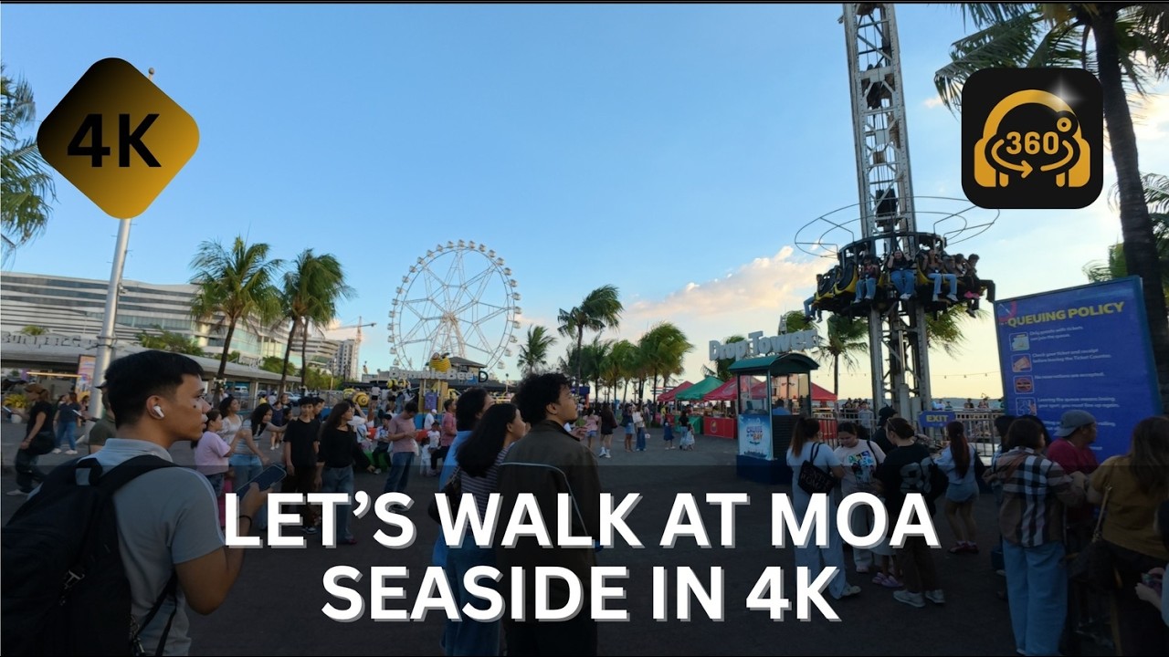 A Beautiful Walk at MOA Seaside 🌅 + Exploring Car Showrooms | 4K Walking Tour Philippines