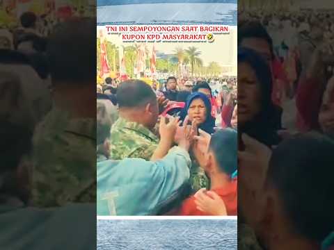 masyarakat tumpah ruah menyambut doorprize tni #tni #tniindonesia #bravo