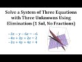 Solving Systems of Equations Using Elimination