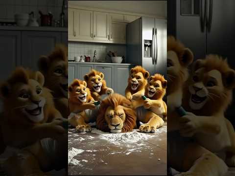 حكايه الأسد 🦁اللي مجوز قطتين 🐈 #cat #هتضحك #foryou #ضحك #كوميديات #funny #كيدز #قطط #تحشيش