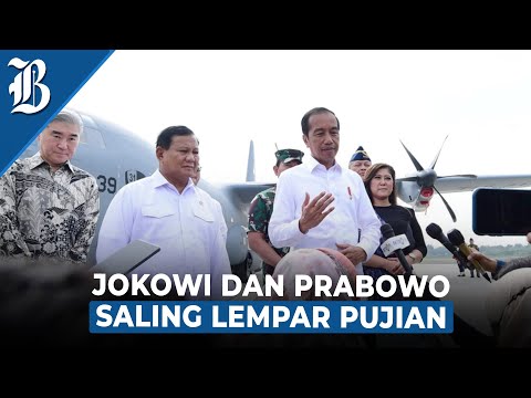 Kompaknya Jokowi Prabowo saat Resmikan Pesawat Hercules C 130J