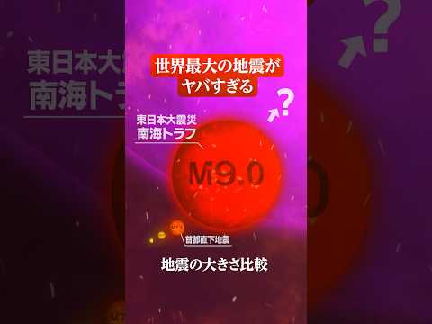 【地震の大きさ比較】世界最大の地震がヤバすぎた #shorts