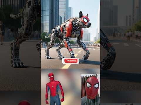 superheroes but Robotic hyena 😱🔥Marvel & DC-All Characters #marvel #avengers#shorts#robot