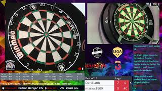 Online Darts auf Lidarts.org (Dartn.de Matchplay vs Marius1909)