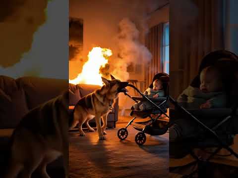The clever German shepherd rescued the baby from danger #rescue  #dog  #shorts