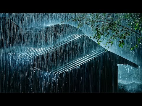 Stormy Night to Sleep Instantly | Intense Rainstorm & Powerful Thunder | Rain Ambience for Sleep