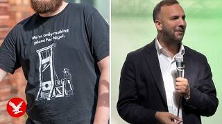 YouTube video thumbnail: Reform UK Reports Zack Polanski to Police Over Guillotine T-Shirt Post