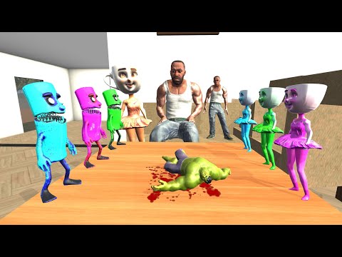 Tiny Colorful Zombie Tung Tung Sahur vs Tiny Colorful Ballerina Cappuccino In Indian Bike Driving 3d