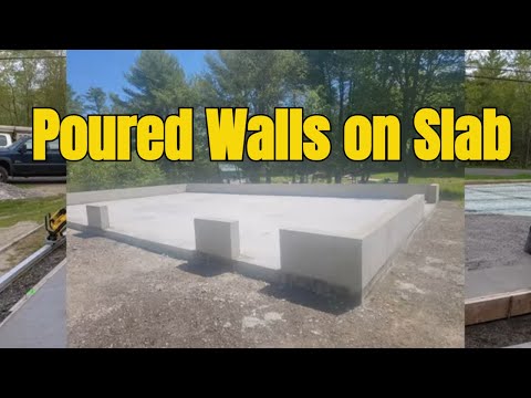 Concrete Slab with 2' Knee Wall Poured the Next Day