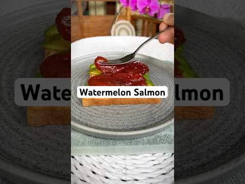 Watermelon Salmon #WatermelonRecipe #Recipes #VeganRecipes #VeganSalmon