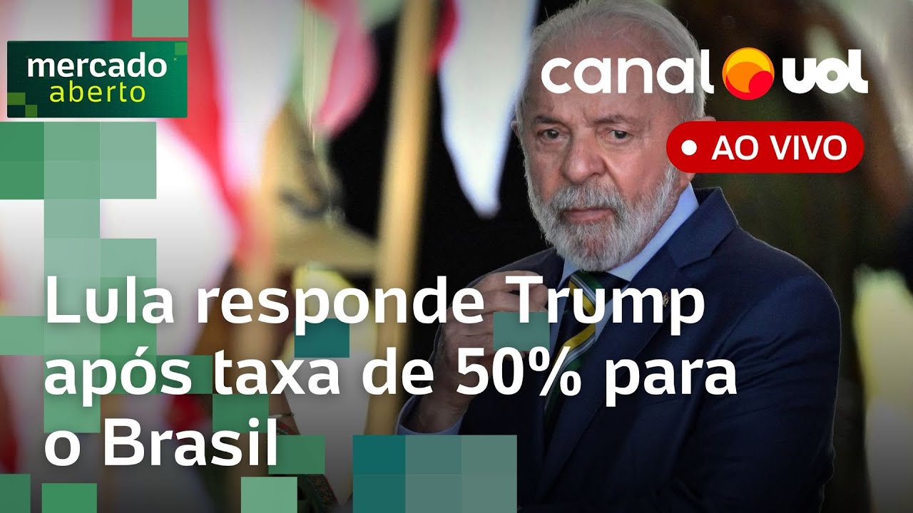 Trump taxa Brasil em 50%: resposta de Lula, lei da reciprocidade, exportações para os EUA e+ ao vivo