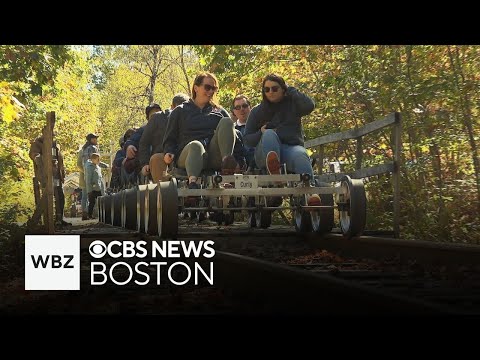 YouTube video thumbnail: Family Fears Losing Popular Rail Bike Tour to New Hampshire Trail Project